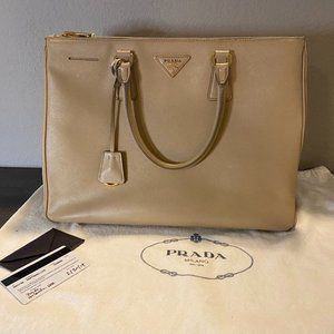 Prada Galleria Double Zip Saffiano Leather